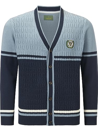 Charles Colby Herren Strickjacke Duke Braymen blau L - 52/54