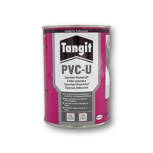 Tangit PVC-U Spezial Klebstoff für Rohrverbindung bei Druck- und Abwasserleitungen (500g / 1 Stück)