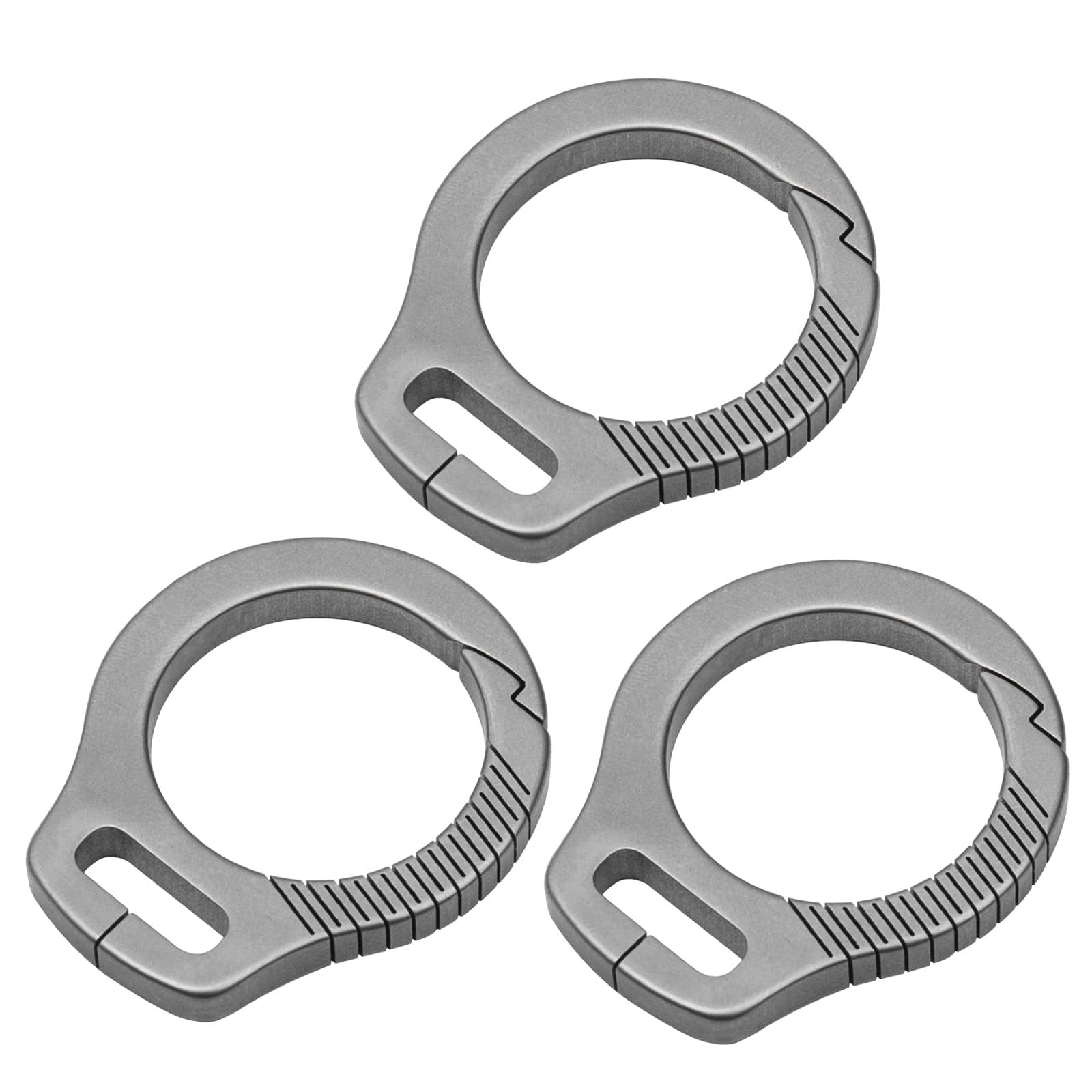 Meiliyizu Multifunktionaler Karabiner, leicht, Karabinerhaken, Damen-Schlüsselanhänger für Abenteurer und Camper, 3 Stück