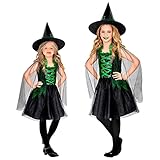 WIDMANN - Kinderkostüm Hexe, Kleid, Faschingskostüme, Karneval, Halloween