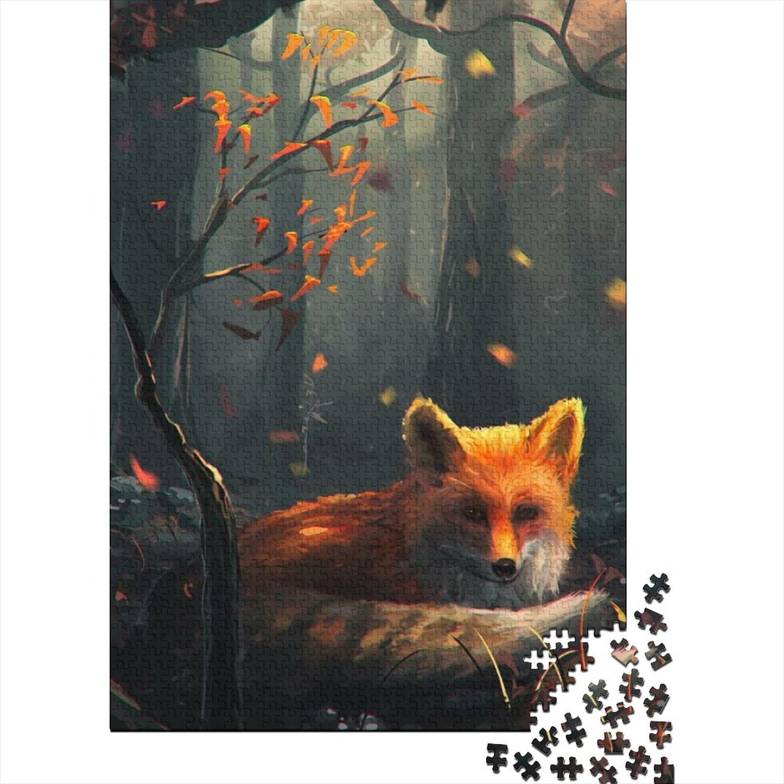 Tierfuchs für Erwachsene, 500-teiliges Puzzle-Geschenk, 500-teiliges Puzzle, Puzzle für Erwachsene, Geschenke zum Entspannen, intellektuelles Lernspielzeug (Größe 20,47 x 14,96 Zoll)