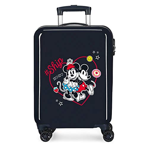 Disney Always Be Kind Kabinentasche, Blau, 38 x 55 x 20 cm, starr, ABS, seitlicher Zahlenkombinationsverschluss, 34 l, 2,66 kg, 4 Doppelrollen, Handgepäck.