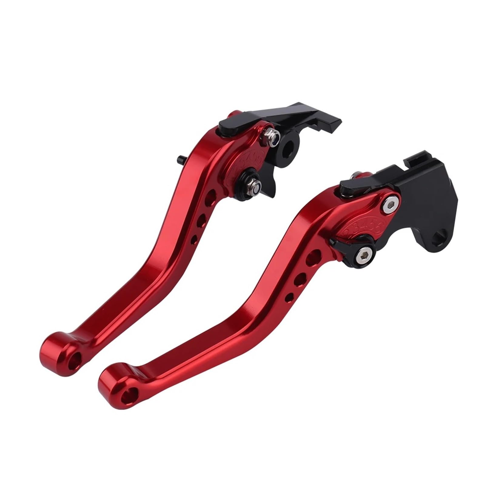 Motorrad Bremshebel Für Kawasaki ZX10R ZX-10R 2016 2017 2018 2019 2020 Motorrad Einstellbare Kurz Lang Stil Griff Bremse Kupplung Hebel BremsKupplungshebel(Short red)