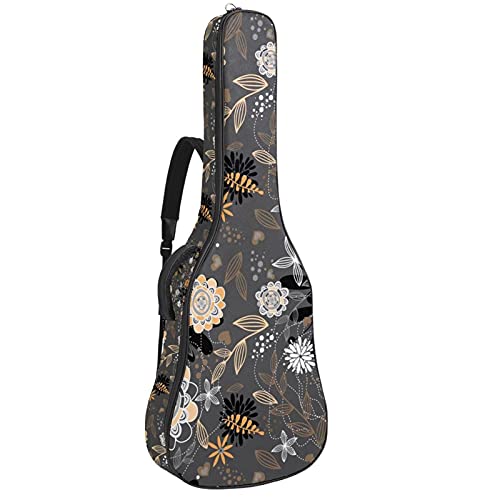 Anfänger Akustikgitarre Bundle Full Size Fichtendecke Cutaway Akustikgitarre Tasche ，Sweet Flower Floral