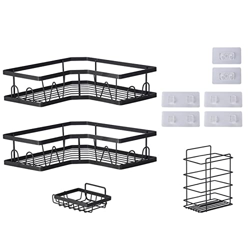 LARUISEE 1 Set Badezimmer-Regal, selbstklebend, Organisationsregal, Mehrzweckhalterung, Schlafzimmer, Schlafsaal, Wand, Fenster