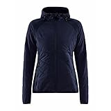 Craft ADV EXPLORE HYBRID JACKET W | Übergangsjacke Damen M | Blaze | Leichte, wattierte Jacke mit Jersey-Stretcheinsätzen | Verstellbare Kapuze | Mit Taschen | Leichte Windjacke Damen