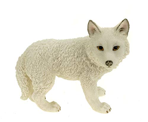 Vogler Figur Polarwolf Welpe stehend 13 cm Wolf Tierfigur weiß