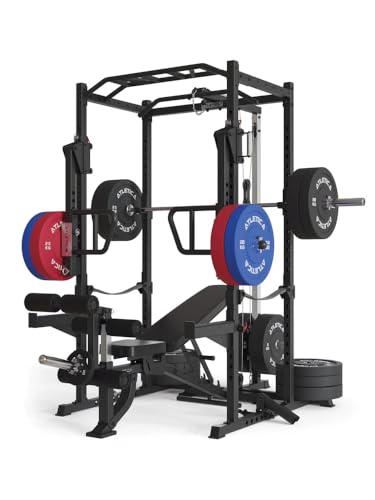 ATLETICA R5-Boost Power Rack | Squat Rack mit Jammer Arms | in zwei Höhen verfügbar | Anspruchsvolles Ganzkörpertraining Größe 213 cm