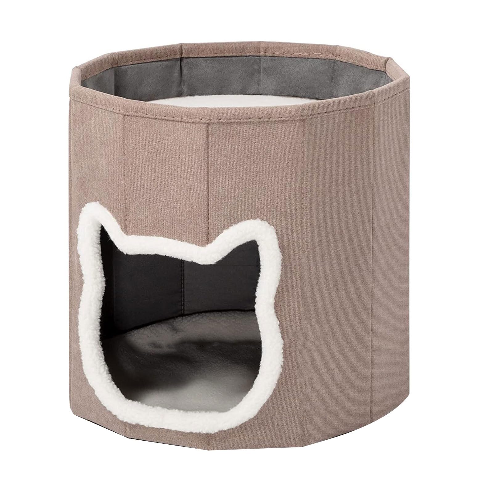 Katzenhöhle Kuschelhöhle Katzenhaus Ø35x H35cm Indoor Katzenzelt für Katzen Mini Hunde Höhle mit Waschbarer Matte Höhle Katzenhaus