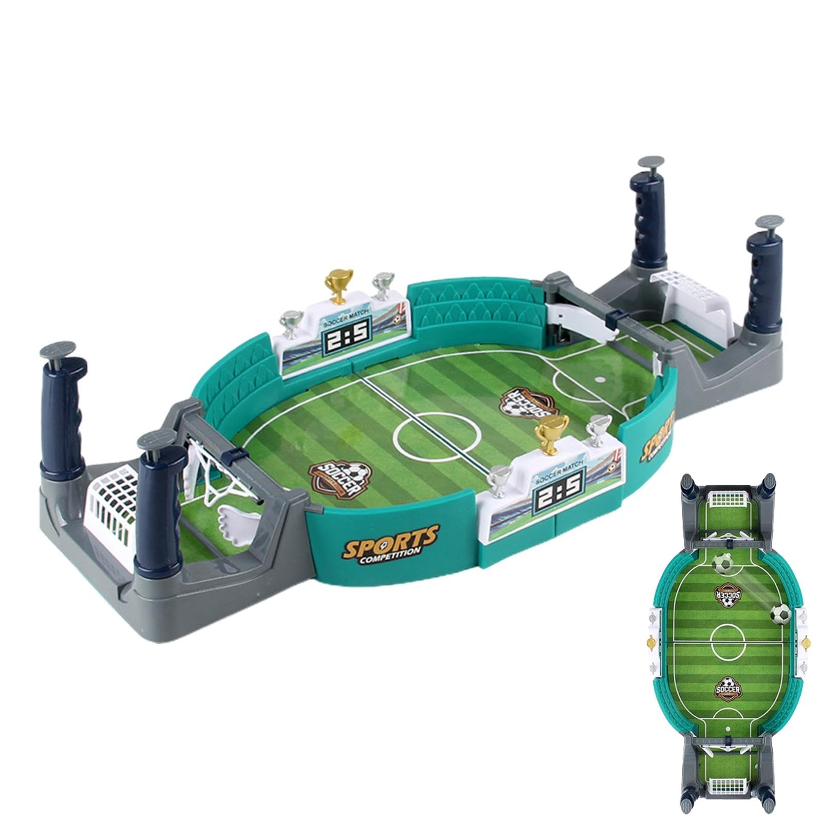 Tischfußballspiele – Desktop-Sportbrettspiel | minii-Tischfußballspiel | Tragbares Kickerspielset Für Den Abendspaß | Fußball-Tischplatten-Wettbewerb, Desktop-Sport-Brettspiel Für Familienspiel