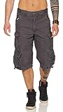 Jet Lag Shorts 007 B mit Seitentaschen in schwarz beige Cement Navy Olive Jeans grau (M, Urban Chic)