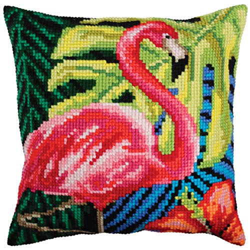 Collection d'Art Kissen-Set, Flamingo, 40 x 40 cm, mehrfarbig