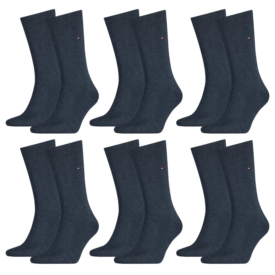 Tommy Hilfiger Herren Classic Business Socken 371111 12Paar, Farbe:Blau;Sockengröße:43-46;Artikel:Socken jeans 371111-356