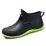 letaofang Gartenschuhe Unisex Gummistiefel Regenstiefel Wasserdicht Leicht Outdoor Spaziergang Kurz Stiefeletten Herren oder Damen