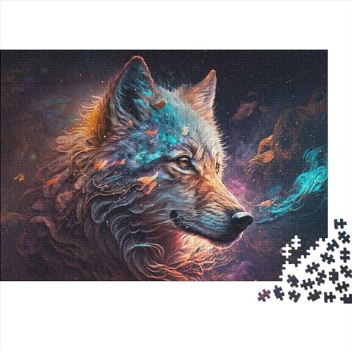 Nebula Wolf V Holzpuzzle für Teenager, 1000 Teile, für Erwachsene, schwierige Puzzles, tolle Geschenke für die ganze Familie (Größe 75x50cm)