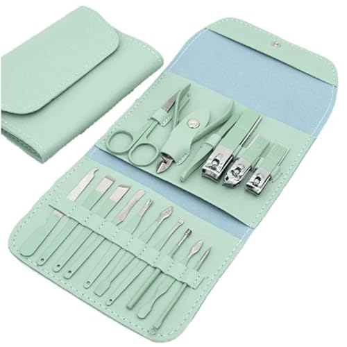 Nagelknipser-Set 16-teiliges Maniküre-Set aus Edelstahl, Haushalt, Farbe, Nagelknipser, Werkzeuge, Ohrlöffel, Nagelschneider, Schere, Kit für Nägel Heimgebrauch