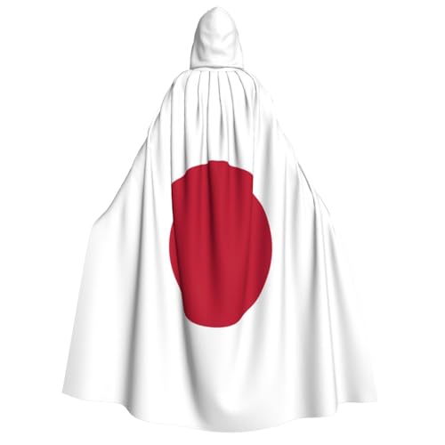 WURTON Kapuzenumhang mit japanischer Flagge, Unisex, für Halloween, Karneval, Cosplay, vielseitig, für Erwachsene