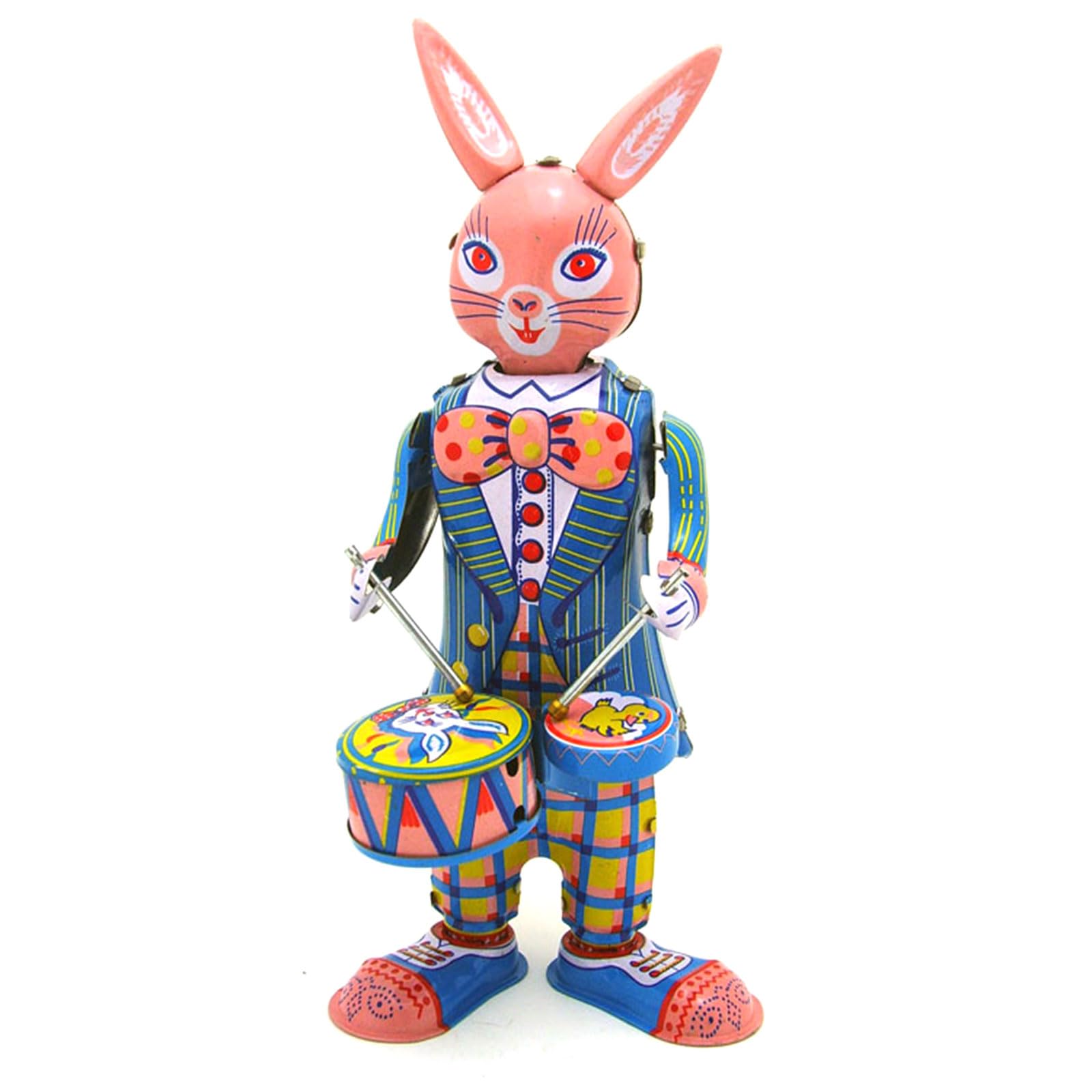 HDKEAN Tabelle Clown Spielzeug Weißblech Wind Up Spielzeug Trommeln Clown Dekorative Spielzeug Geschenk Displ