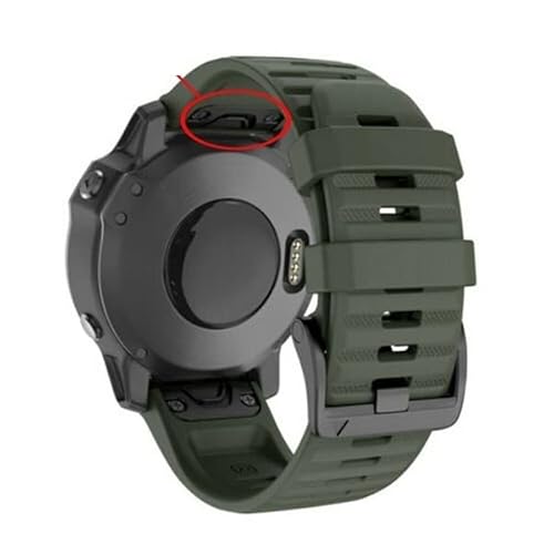 OPKDE Uhrenarmband für Garmin Fenix 6X, 6, 6S Pro, Schnellverschluss, Silikon, für Garmin Fenix 5, 5X, 5S, 26, 22 mm, 22MM Fenix 6 5 5Plus, Achat