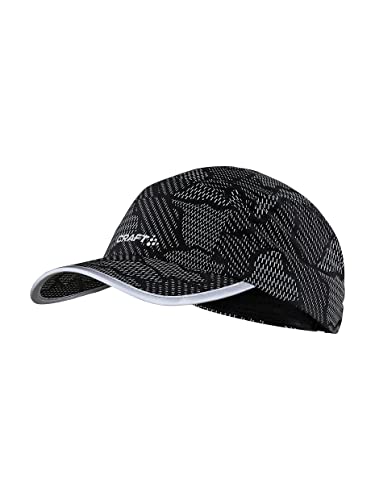 Craft CORE Essence Lumen Cap Black S/M | Basecap Damen und Herren | Laufcap Herren und Damen mit ergonomischer Form | Integriertes Schweißband | Größenverstellbar