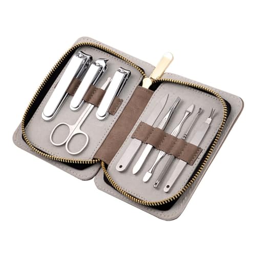 Nagelknipser-Set, Business-Maniküre-Werkzeuge, PU-Leder, Geldbörse, Maniküre-Werkzeuge (D 13,7 x 10,3 x 3 cm)