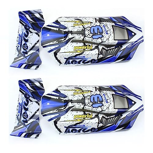 Hfourhnik 2X RC Auto Karosserie Hülle Auto Abdeckung Heck Flügel für 124017 124019 1/12 RC Auto Upgrade Teile Teile Zubehör