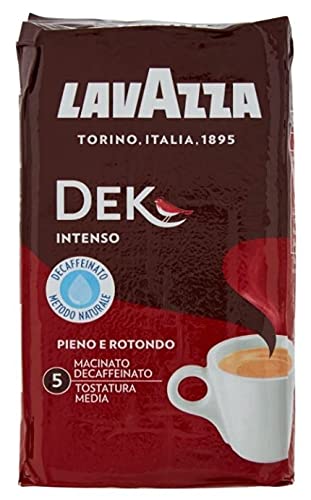 6x LAVAZZA DEK Intenso Entkoffeiniert Kaffee 250g gemahlen Italienisch Espresso