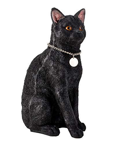 Mel-O-Design Katze schwarz große Skulptur Dekofigur Dekoration - Tierfigur Höhe 40 cm Deko 1.7 kg