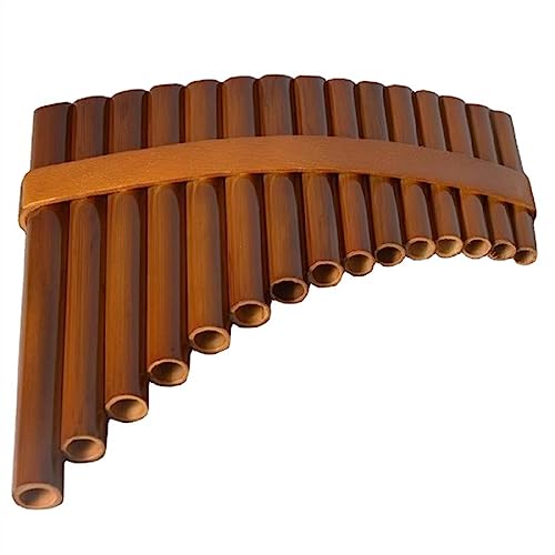 15 Röhren Aus Natürlichem Bambus, Panflöte, Traditionelles Musikinstrument, Panflöte, Geeignet Für Studenten Panflöten für Studenten (Color : Left_G key)