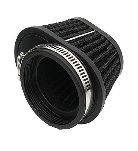 DOFABI Motorrad-Luftfilter 51mm 55mm 60mm Motorrad-Rennwagen Sport Lufteinlassfilter XH-UN073 Motorrad-Luftfilter(Black 55MM)