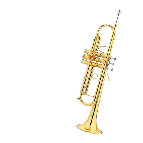 Standard Trompete Professionelle Trompete für Anfänger Kinder und Erwachsene B-Flachlack-Gold-Trompeteninstrument