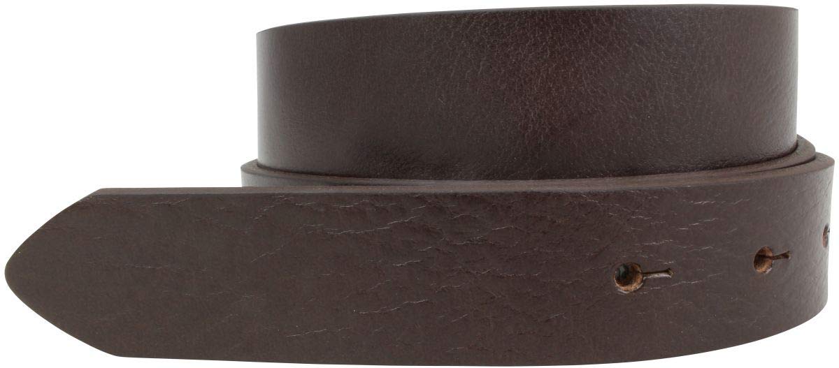 BELTINGER Wechselgürtel aus Vollrindleder ohne Schnalle 3 cm | Druckknopf-Gürtel für Damen Herren 30mm | Leder-Gürtel | Braun 80cm