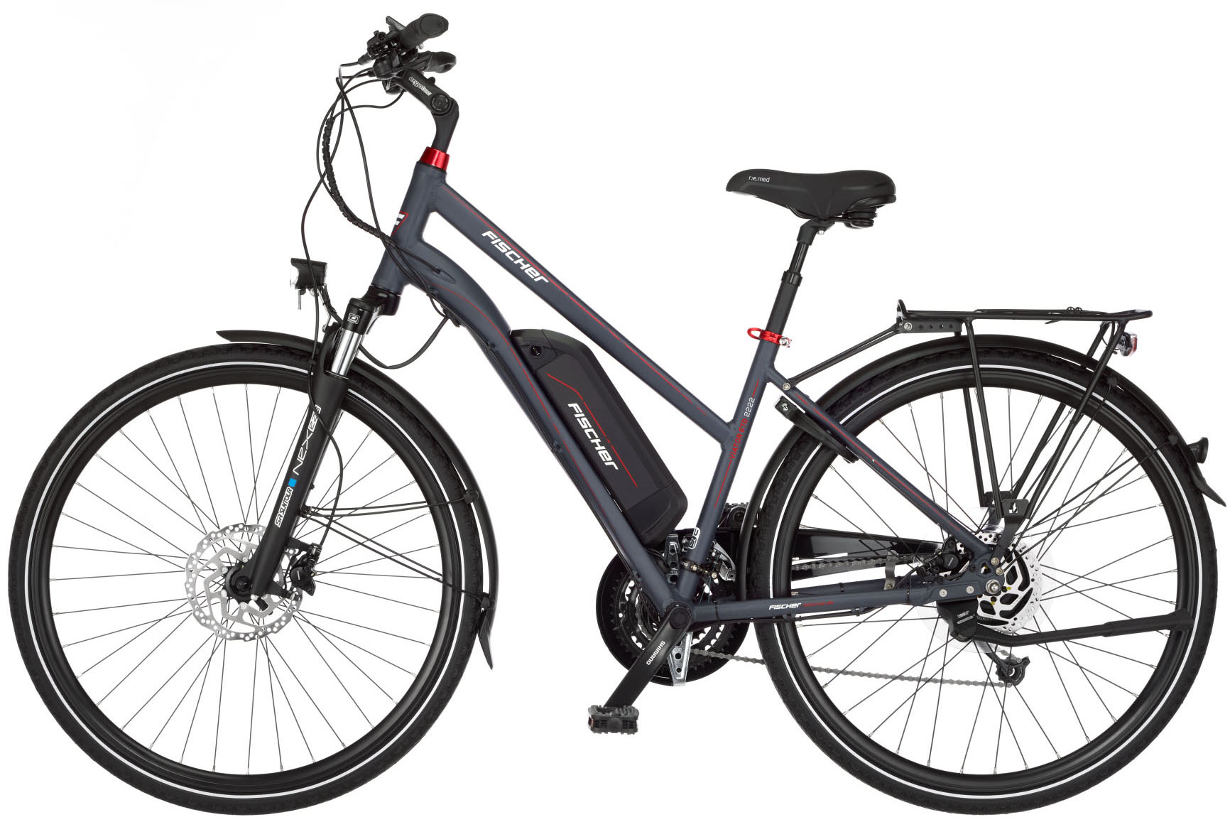 FISCHER Fahrrad E-Bike "VIATOR ETD 2222 557", 24 Gang, Shimano, Altus, Heckmotor 250 W, Pedelec, Elektrofahrrad für Damen, Trekkingrad 3