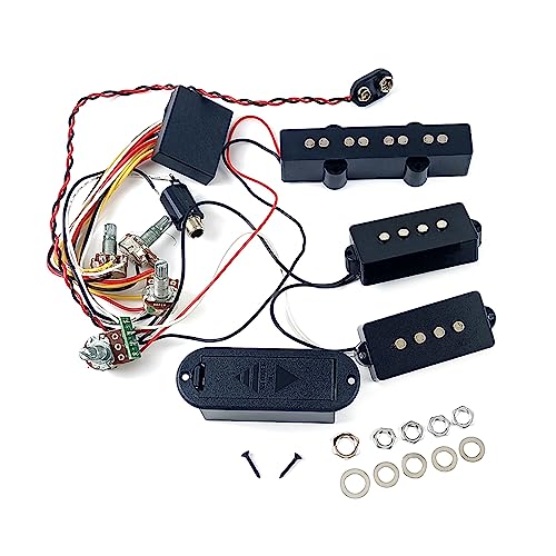 Active Preamp 3 Band für E-Gitarre und Bass mit Tonabnehmer für aktiven Bass Tonabnehmer Gitarre Klangkontrolle