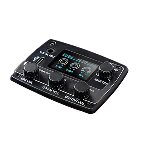 ALFAAL Professioneller Akustikgitarren-Tonabnehmer LCD-Digital-Tuner-Tonabnehmer-Vorverstärker-EQ Mit Mikrofon-Gitarrenteilen