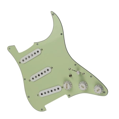 Standard-Pickguard-Tonabnehmer Praktische Gitarren-SSS-Single-Coils-Tonabnehmer, 7-fach geladene, vorverdrahtete Schlagbrett-Gitarrenteile (Color : 3/4)