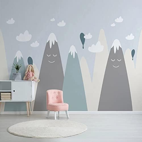 XLMING Einfache Cartoon-Landschaft 3D Tapete Home Dekoration Wohnzimmer Sofa Schlafzimmer Tv Hintergrund Wand-150cm×105cm