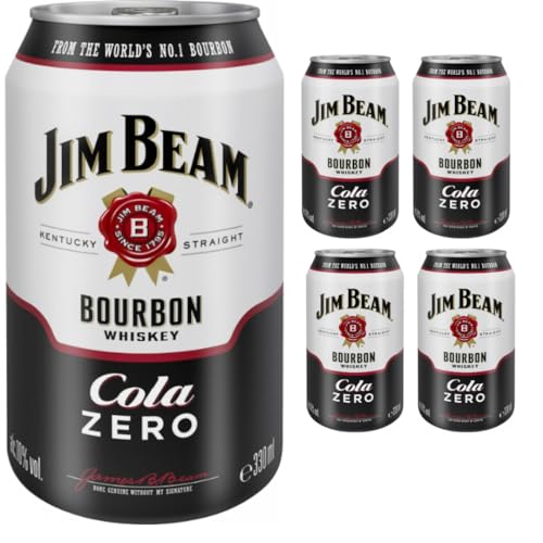 Jim Beam Bourbon Whiskey & Cola Zero (Einweg) 330 Milliliter X 5 STÜCK