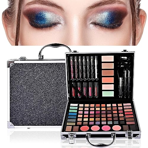 Komplettes Gesichts-Make-up-Set, Make-up-Set für Frauen, Gesichts-Make-up-Paletten mit 62 Lidschatten, 4 Brauenpuder, 5 Lipgloss, 4 Rouge, 6 Konturcremes, Festival, Geburtstagsgeschenk Pw tools