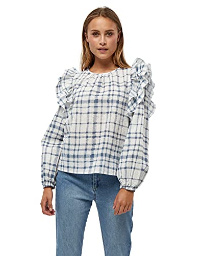 Peppercorn ,Women's ,Dia Blouse, 0001C WHITE CHECKED ,XXL