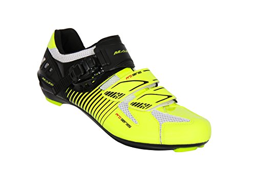 MASSI Argo - Straßenrennradschuhe Unisex, Farbe Neon/schwarz, Größe 42