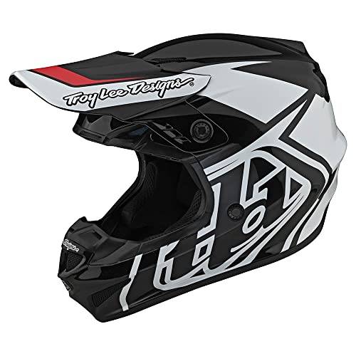 Troy Lee Designs GP Overload Motocross Helm (Black/White,XL)