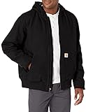 Carhartt, Herren, Weite, isolierte Freizeitjacke aus ausgewaschenem Segelleinen, Schwarz, L