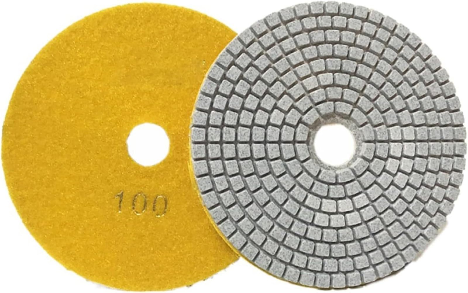 Keramikfliesen poliert, Schleifplatte, Diamant-Polierpads, 2 Stück, 5 Zoll, 125 mm, Diamant-Polierpad, trocken/nass, flexible Schleifscheiben for Polieren von Granit, Marmor, Stein, Schleifen, Schleif