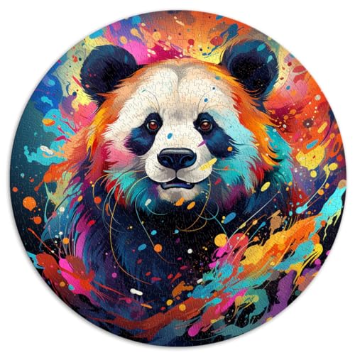 Puzzles Geschenk Bunter Tierpanda 1000-teiliges Puzzle für Erwachsene 26,5x26,5 Zoll Puzzle Mitmachspiel als Geschenk für die ganze Familie und die