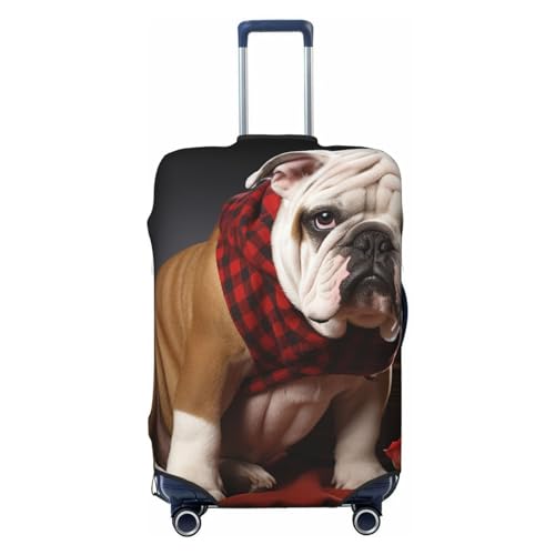 CSGJMYGS Lover Bulldog Gepäckabdeckungen für Koffer, waschbar, modisch, dehnbar, kratzfest, passend für 45,7 - 81,3 cm Gepäck, XL, Schwarz, XL, Schwarz , XL