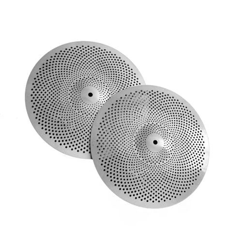 2 Stück Legierungsbecken, Silber, Geringes Volumen, 14 Zoll Hi-Hat-Becken Für Schlagzeug Schlagzeug-Becken-Set