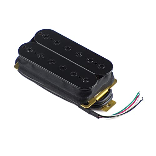 ZENGXUE 1 STÜCK E-Gitarre Doppelspule Humbucker Pickup Bridge/Hals Passive Pickup W/Höheneinstellschrauben Humbucker Tonabnehmer Set (Color : 52 Bridge Black)