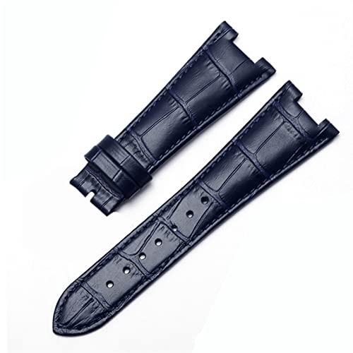 BANDKIT Uhrenarmband aus echtem Leder für Patek Philippe 5711 5712G Nautilus Uhren Herren und Damen, spezielle Kerbe, 25 mm x 12 mm Uhrenarmband, 25-12mm, Achat