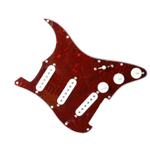 Standard-Pickguard-Tonabnehmer SSS E-Gitarren-Schlagbrett-Tonabnehmer, Standard-Gitarre, praktisches Schlagbrett-Zubehör (Color : 4)